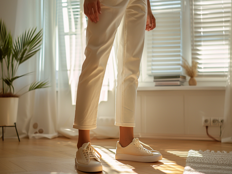 Conseils de style : Porter avec élégance vos chaussures avec un pantalon blanc femme